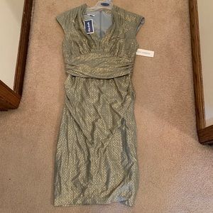 Gold and green dress